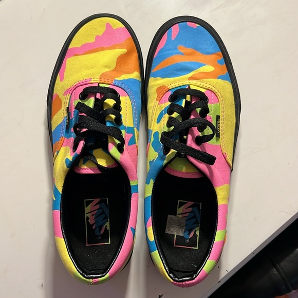 Neon Camo Vans - Never been worn - Picture 2 of 4